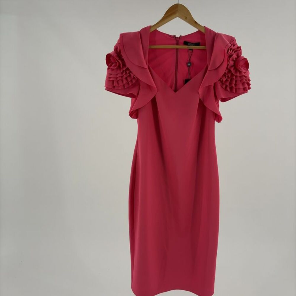 Badgley Mischka Rosette Dress in Multicolor